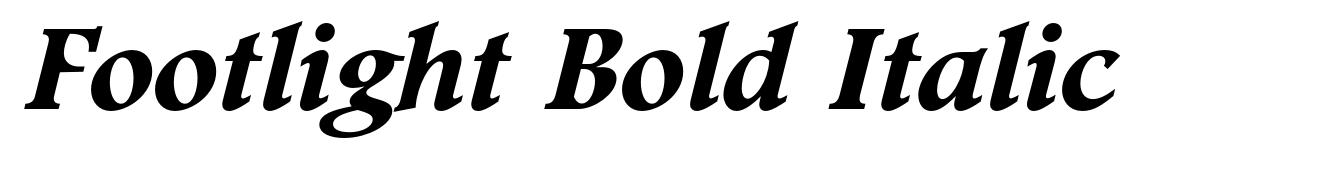 Footlight Bold Italic